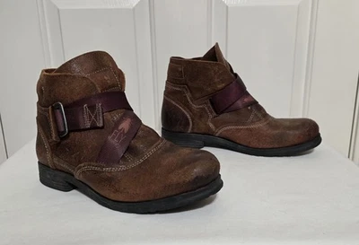 Fly London Saji Botines Motociclista Cuero Marrón Envejecido Para Mujer Talla 40 9 9.5  Foto 1 de 4