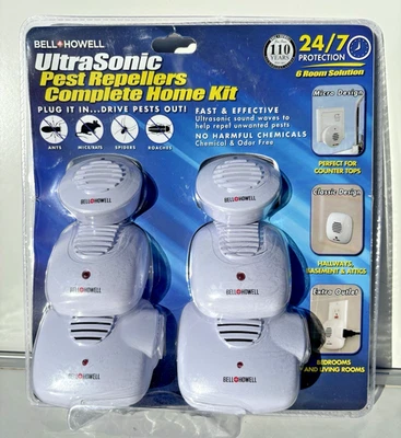 Bell & Howell Repelentes Ultrasónicos de Plagas 6 Piezas Solución Completa para el Hogar - Nuevo Foto 1 de 2