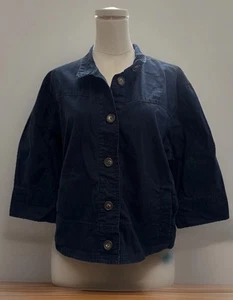 Eddie Bauer XXL Women’s Jacket Cotton Dark Blue - Picture 1 of 9