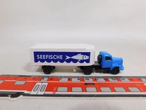 Wiking H0 1:87 Somo Cool Autoarticolato Mercedes MB L 3500 Pesci Marini Mint # - Foto 1 di 5