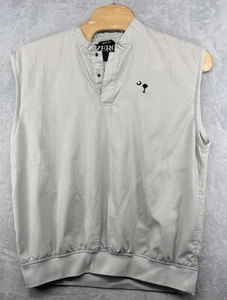 VTG Zero Restriction Golf Vest Beige Classic Lightweight Pullover Snap Men’s XL - Picture 1 of 6