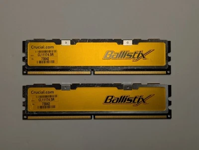 Crucial Ballistix 2GB (2 x 1GB) DDR2 800 (PC2 6400) Desktop Memory - Image 1 of 2