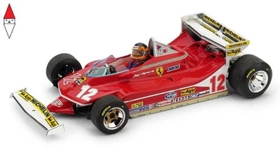 1/43 BRUMM FERRARI F1  312T4 N 12 MONACO GP 1979 GILLES VILLENEUVE  RED - Immagine 1 di 3