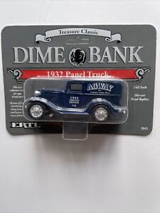 NEW 1993 Ertl Dime Bank Agway 1932 Panel Truck Blue  1/43 Scale Diecast Metal