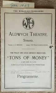 Aldwych Theatre "Tons Of Money" 1923 London Playbill - Bild 1 von 2