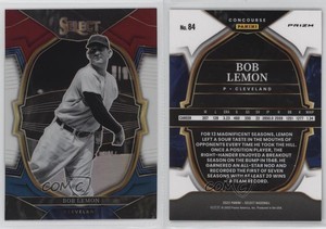 2023 Panini Select Concourse Tri-Color Prizm Bob Lemon #84 HOF