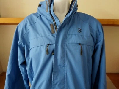 IZOD PFX Full Zipper Hideaway Hood Outerwear Jacket Nylon Blue Size Medium - Image 1 of 4