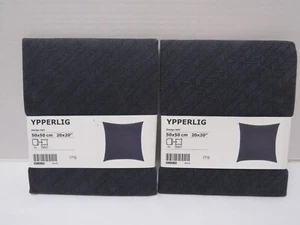 2 Fundas de Almohada IKEA YPPERLIG Toss Azul Marino Negro Diseño HAY 20"x20" - Imagen 1 de 5