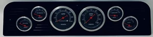 1966 GMC Truck 6 Gauge Dash Panel Insert Set Billet Aluminum - Picture 1 of 9