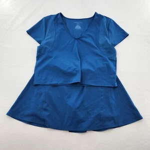 Sincerely Jules Active Size Large Blue Top & Skirt Set Performance Tennis Golf - Picture 1 of 5