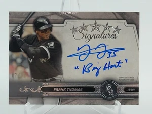 2021 FRANK THOMAS CINQUE STELLE FIRME AUTOGRAFO ISCRIZIONE "BIG HURT" SSP /20 - Foto 1 di 2