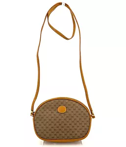 Vintage GUCCI Crossbody Bag Micro GG PVC Leather Beige Shoulder Purse Authentic - Picture 1 of 24