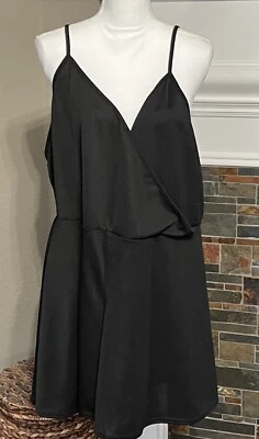 Boohoo женщин черный комбинезон комбинезон плюс размер 22 - без рукавов новый с Ярлыками новый вечеринки пляж - Изображение 1 из 4