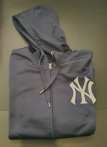 New York Yankees Hoodie Mens Medium MLB Blue Full Zip - Picture 1 of 8