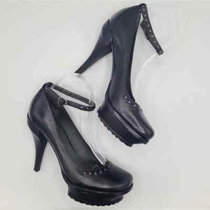 Lisa for Donald J Pliner Inola Studded Black Platform Mary Jane Heels US Size 9 - Picture 1 of 7