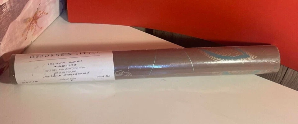 Papel pintado recortado Osborne & Little Ready, W5515-07, lote: 1176S, limpiable - Imagen 1 de 4