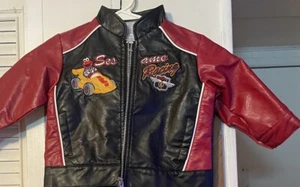 Chaqueta de cuero sintético Sesame Street Elmo para motocicleta bicicleta 18 meses - Imagen 1 de 9