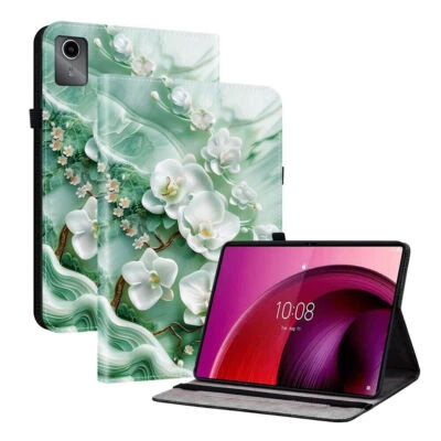 Butterfly Flower Card Slot Tablet Case For Lenovo Tab M7 M8 M9 M10 M11 P11 P12 - Image 1 of 4