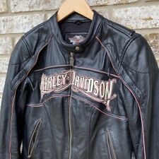 ⭐️BEAUTIFUL HARLEY DAVIDSON Womens Leather Pink BLOSSOM  Jacket  X/SMALL