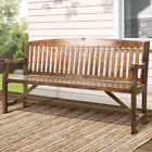 3 Seater Wooden Firwood Outdoor Decor Garden Deck Patio Park Bench Chair Seat