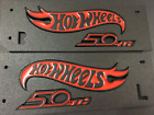Hot Wheels 50th Anniversary 2018 Front Fender Emblem R+ L Black & Red