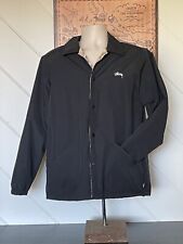 Stussy Chanel Logo Black Button Up Windbreaker Jacket Embroidered Lining Small