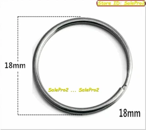 9x USA BLANK KEYRING SPLIT KEY RINGS HOOP LOOP ELASTIC RING 18 MM NEW LOT - Bild 1 von 2