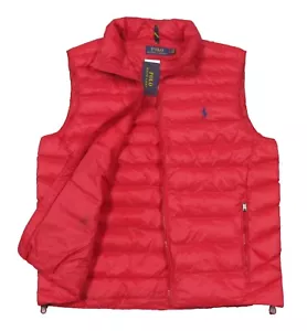 Polo Ralph Lauren Men's Red Water-Repellent Packable Puffer Vest - Picture 1 of 5