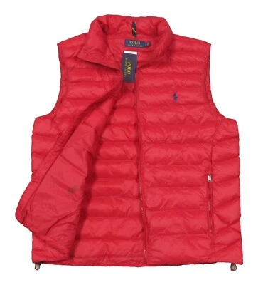 Polo Ralph Lauren Men's Red Water-Repellent Packable Puffer Vest - Image 1 of 4