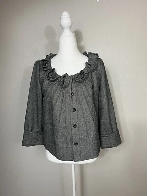 Chaqueta corta Saks Fifth Avenue para mujer etiqueta negra talla 6 mezcla de lana Blazer PrepA2 Foto 1 de 4