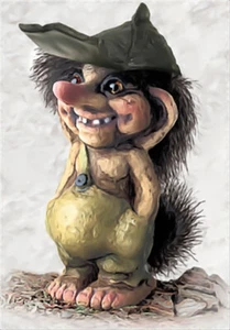Troll Nyform 019 Ragazzo con Berretto Originale Norvegese Norway Ny Form Trolls - Foto 1 di 2