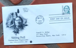 SITTING BULL CUSTER'S LAST STAND SIOUX INDIAN LEADER 1989 PCS CACHET FDC - Picture 1 of 1
