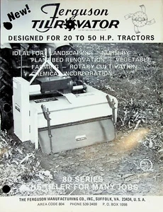Vtg Original Farm Equipment Brochure Ferguson Tilrovator 80 Series - Picture 1 of 2