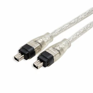 2m Firewire IEEE-1394 DV Cable 4 to 4 pin (PC or Mac) nickle - Afbeelding 1 van 5