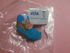 Bobsled - Quatchi & Miga (Mascot) Vancouver 2010 Olympic Visa Sponsor Pin