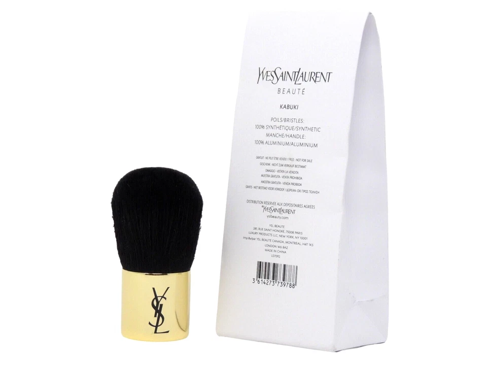 YSL YVES SAINT LAURENT BEAUTE SPAZZOLA KABUKI NERO E ORO - Immagine 1 di 1