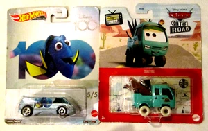 2/pc-Disney Hot Wheels 100th Anniversary Real Riders & Cars Noriyuki On The Road - Picture 1 of 3