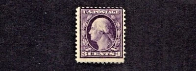 1917-19 U.S. Regular Issue 3c Violet Ty II Washington p.1Flat  Sc#502 M/NH/OG** - Image 1 of 2