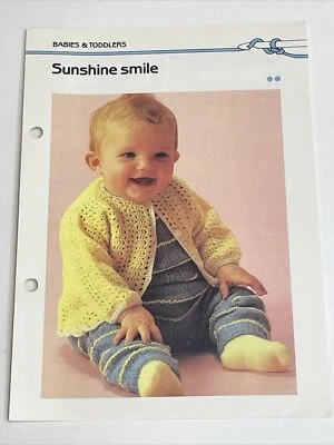 Sunshine Smile Baby Cardigan Marshall Cavendish Crochet Pattern - Image 1 of 4