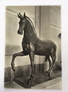 National Museum Naples Bronze Horse From Ercolano Italy Vintage Postcard - Imagen 1 de 2