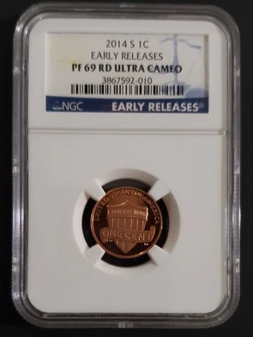 2014 S 1C EARLY RELEASES PF 69 RD Ultra Cameo LINCOLN SHIELD CENT A NICE COIN Cover