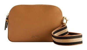 Borsa a tracolla Ted Baker Darcelo Branded Webbing Leather Camera Bag borsa tortora - Foto 1 di 3