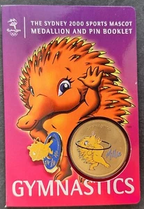 2000 Australia Olympic Games Sydney Mascot Medallion & Pin: Gymnastics - Bild 1 von 4
