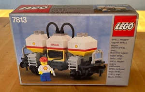 Lego Eisenbahn 12 Volt 7813 Shell Tankwaggon mit OBA-OVP-100% komplett - Bild 1 von 14