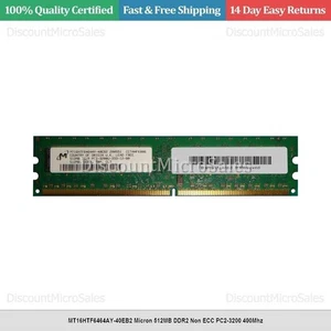 MT16HTF6464AY-40EB2 Micron 512MB DDR2 Non ECC PC2-3200 400Mhz - Picture 1 of 1