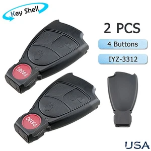 2 Para Mercedes Benz E320 E500 G500 S430 S500 S430 Mando a Distancia Llavero Estuche Carcasa - Imagen 1 de 7