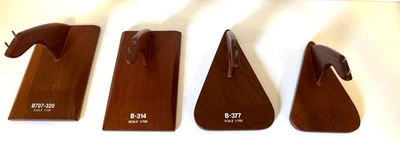 (4) Wood Desk Model Plane Airplane Stand Bases: B-707-320: B-314: B-377: Generic - Image 1 of 4