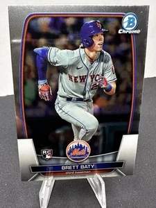 💥2023 Bowman Chrome #15 Brett Baty RC Rookie New York Mets - Picture 1 of 2