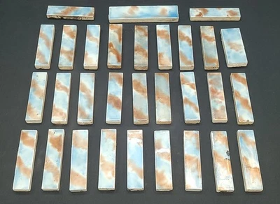 Lote De Colección De 29 Azulejos Cerámicos Chimenea Pardee Works 4 1/4" x 1" GS00681 Foto 1 de 4