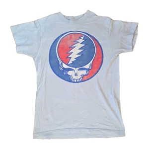 Grateful Dead Tee T-Shirt Unisex Small Light Blue Soft Casual Fabric 70s 80s 90s - Picture 1 of 6